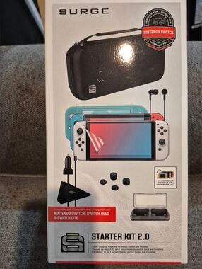 SURGE Starter Kit 2.0 for Nintendo Switch Comes With 12 Accessories Carrying Cas